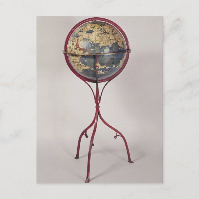 Terrestrial Globe zeigt den Indischen Ozean Postkarte (Vorderseite)