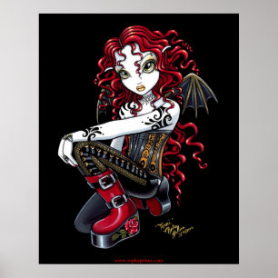 Terri Red Tattooed Fee Poster