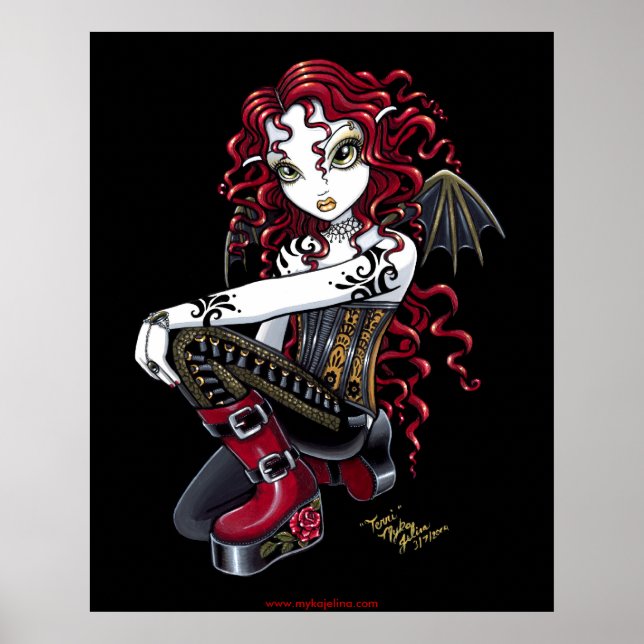 Terri Red Tattooed Fee Poster (Vorne)