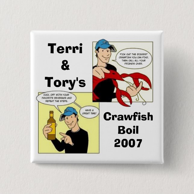 Terri&Torys, CrawfishBoil2007 Button (Vorderseite)