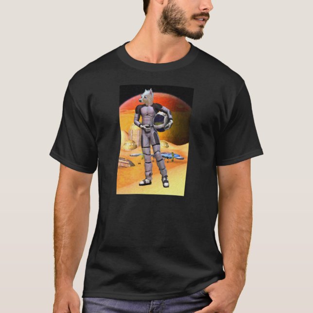 Terrier-Astronaut T-Shirt (Vorderseite)