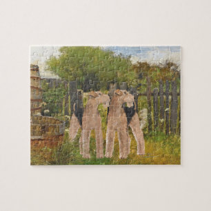 Terrier auf dem Bauernhof Puzzle