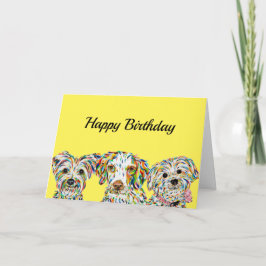 Terrier Brittany Spanel Bichon Card Karte