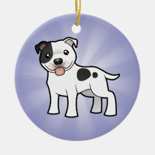 Terrier Cartoon-Staffordshires Stier (addieren Sie Keramikornament