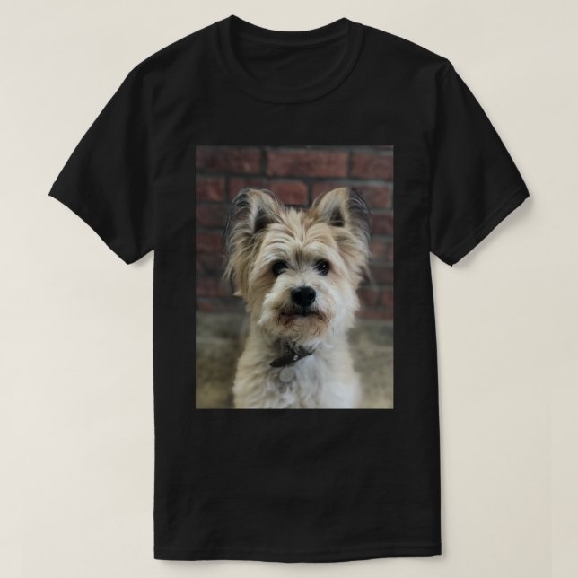Terrier Dog Foto personalisieren Baumwolle T-Shirt (Design vorne)