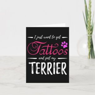 Terrier Dog Lover Tattoo Funny Dog Mama Geschenk I Karte
