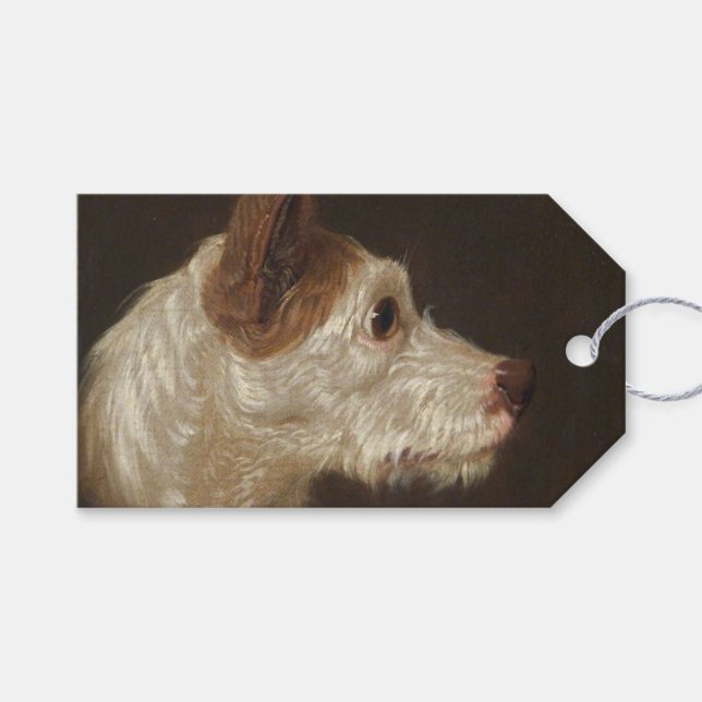 Terrier Dog's Head (von James Ward) Geschenkanhänger (Vorderseite (Horizontal))