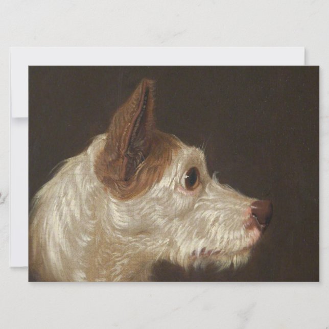 Terrier Dog's Head (von James Ward) Karte (Vorderseite)