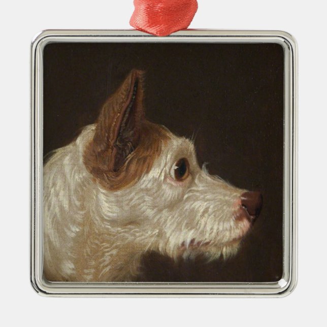 Terrier Dog's Head (von James Ward) Ornament Aus Metall (Vorne)