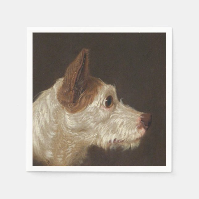 Terrier Dog's Head (von James Ward) Serviette (Vorderseite)