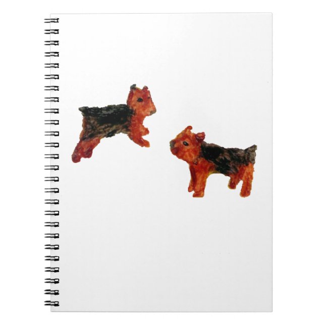 Terrier Fun Niedlich Hunde Kunst Notizblock (Vorderseite)