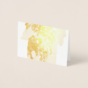 Terrier Hochzeitsdesign Folienkarte