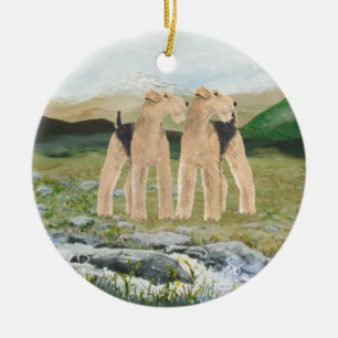 Terrier in Irland Keramikornament