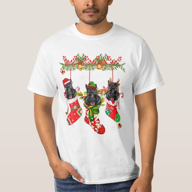 Terrier in Socks Weihnachten T-Shirt (Vorderseite)