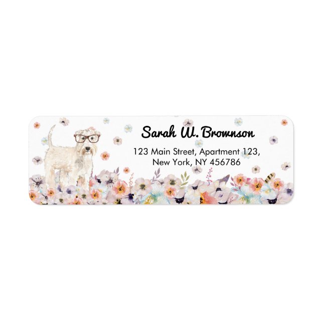 Terrier Irish Wheaten Dog Retrobrille (Vorne)