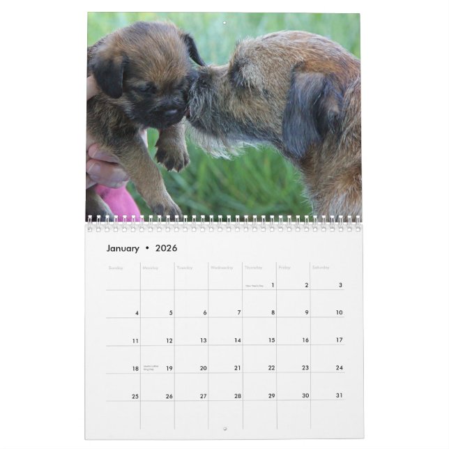 Terrier-Kalender der Grenze2015 Kalender (Jan 2026)