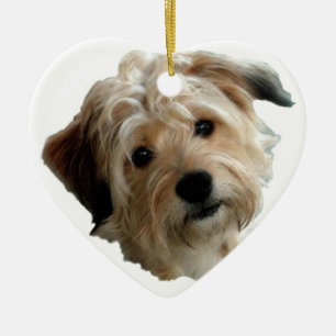 TERRIER-MISCHUNG KERAMIK ORNAMENT