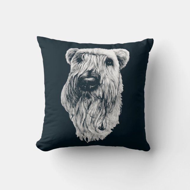 Terrier Pillow Wheaten Terrier Art Gifts & Deco Kissen (Vorderseite)