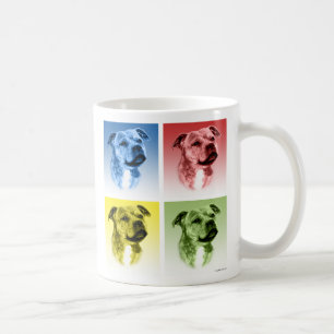 Terrier-Pop-Kunst Staffordshires Stier Kaffeetasse