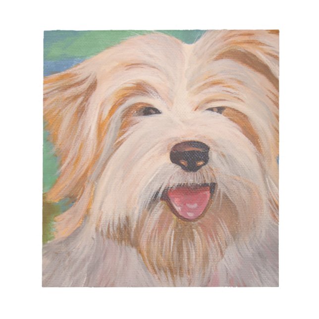 Terrier Portrait Niedlich Hunde Kunst Notizblock (Vorderseite)