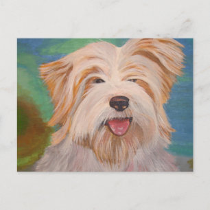 Terrier Portrait Niedlich Hunde Kunst Postkarte