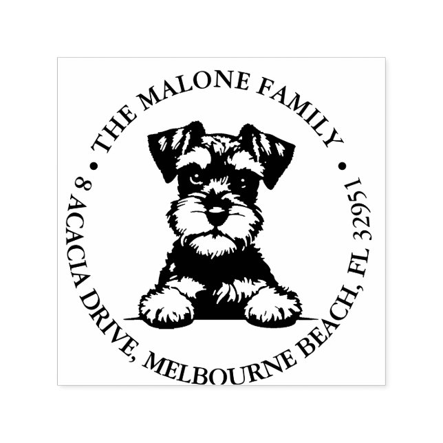 Terrier Puppy Personalisiert Theme Permastempel (Design)