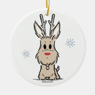 Terrier-Ren-Verzierung Keramikornament