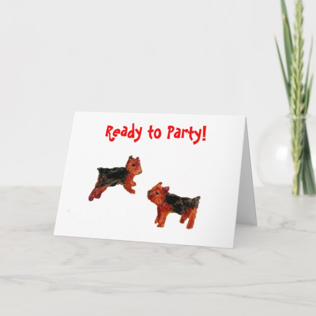 Terrier-Spaß-Hundekunst Karte (Vorderseite)