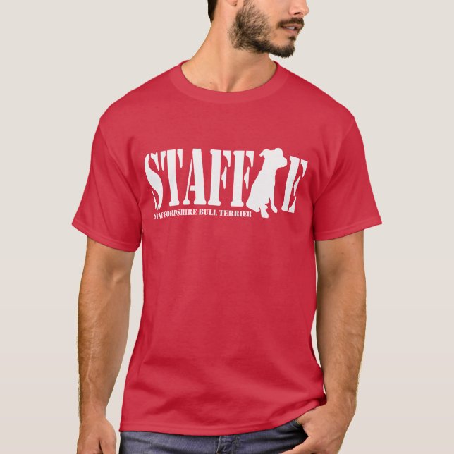 Terrier Staffordshires Stier - Welpen-Shirt/Weiß T-Shirt (Vorderseite)