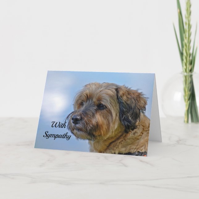 Terrier Sympathy Card Karte (Vorderseite)