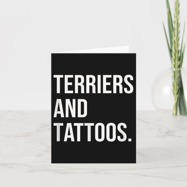 Terrier und Tattoos Terrier Eigentümer Hund in der Karte (Vorderseite)