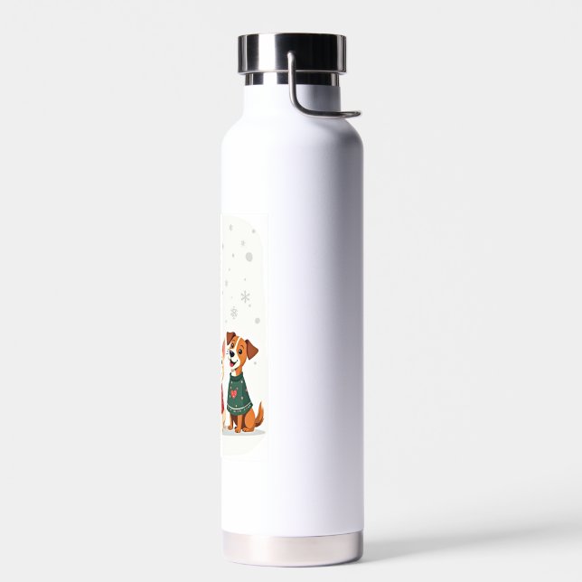 Terrier-Weihnachtschor Trinkflasche (Links)