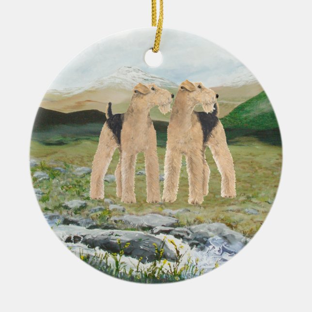 Terriers in Irland Keramikornament (Vorne)