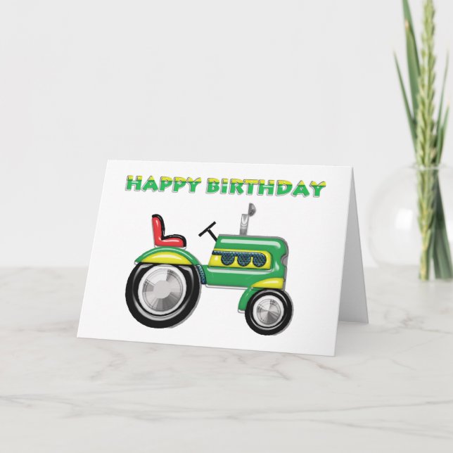 Terriffic Tractor Birthday Karte (Vorderseite)