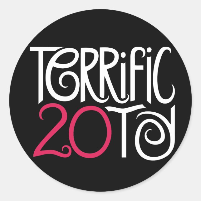 Terrific 20 Black Sticker (Vorderseite)