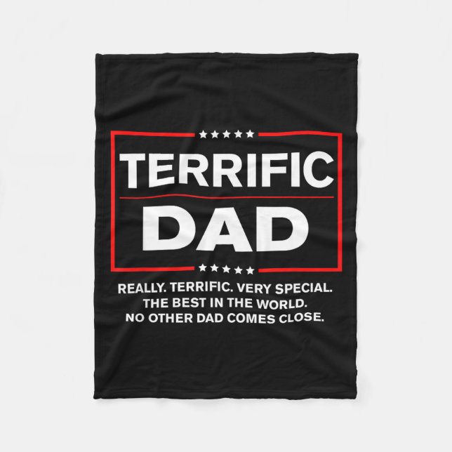 Terrific Dad - Funny Donald Trump Fathers Day  Fleecedecke (Vorderseite)