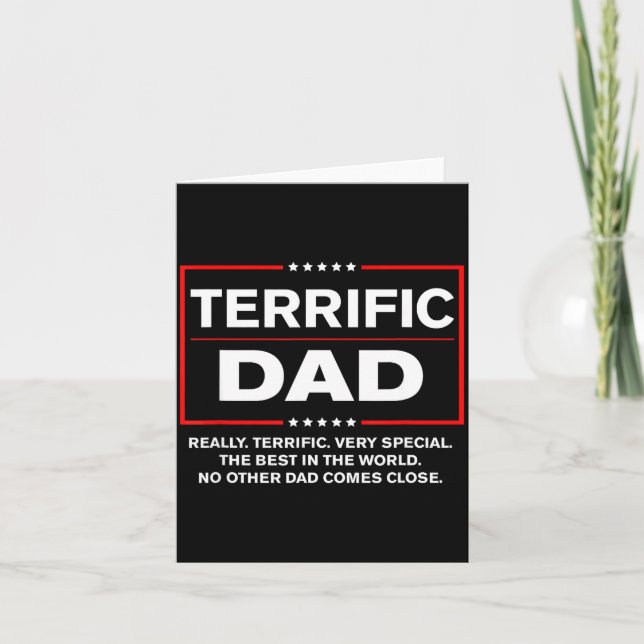 Terrific Dad - Funny Donald Trump Fathers Day  Karte (Vorderseite)