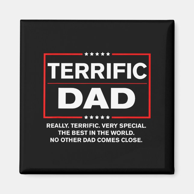 Terrific Dad - Funny Donald Trump Fathers Day  Magnet (Vorne)