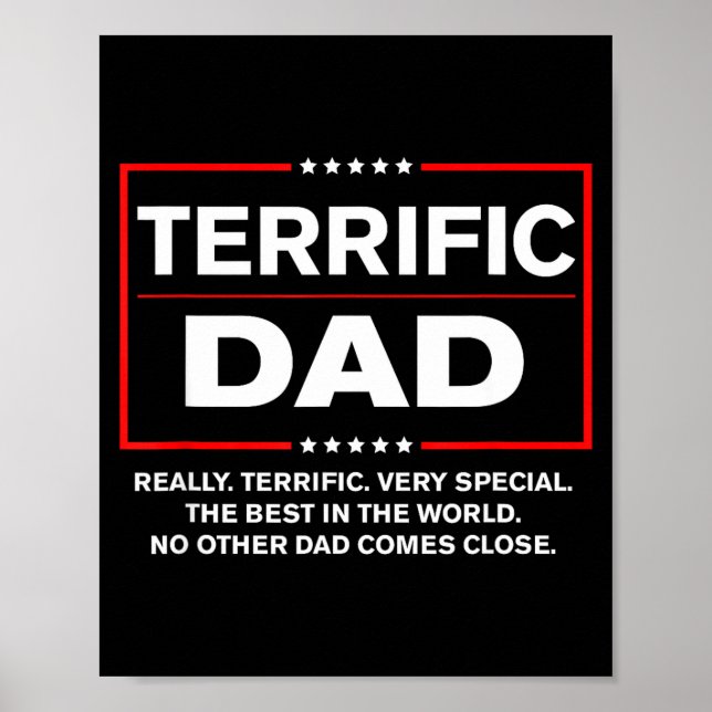 Terrific Dad - Funny Donald Trump Fathers Day  Poster (Vorne)