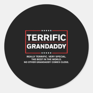 Terrific Grandaddy - Funny Donald Trump 2020 Suppo Runder Aufkleber