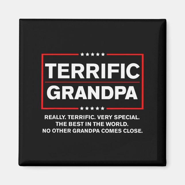 Terrific Grandpa - Funny Donald Trump Campaign Sty Magnet (Vorne)