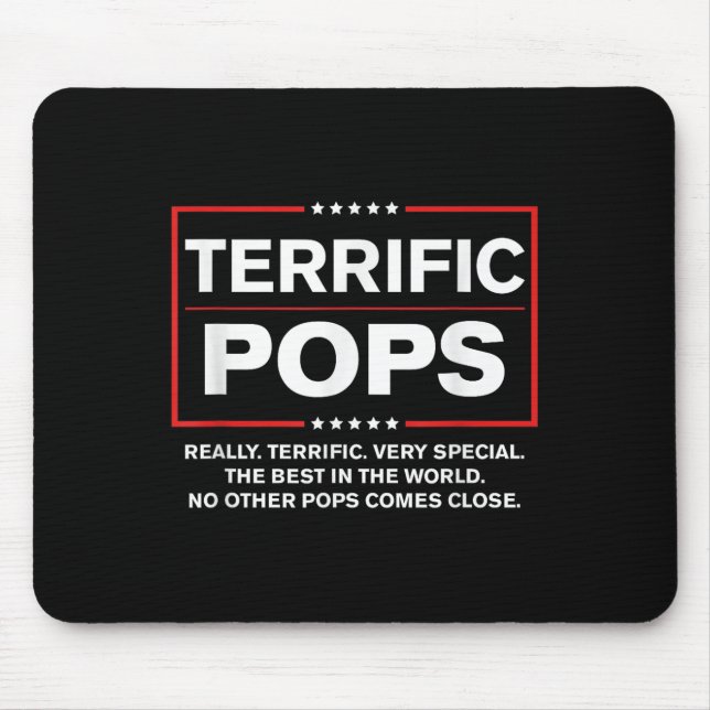 Terrific Pops - Funny Donald Trump 2020 Unterstütz Mousepad (Vorne)