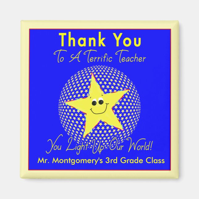 Terrific Star Teacher danke Ihnen von der Klasse Magnet (Vorne)
