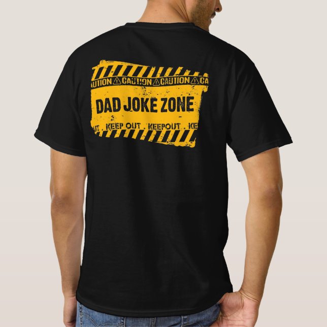 Terrific Text Design Vorsicht Vater Joke Zone T -  T-Shirt (Rückseite)