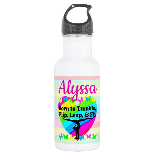 TERRIFIC TUMBLING GYMNASTICS DESIGN EDELSTAHLFLASCHE (Vorderseite)