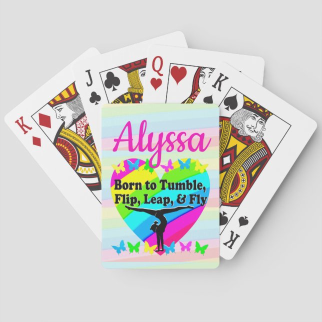 TERRIFIC TUMBLING GYMNASTICS DESIGN SPIELKARTEN (Rückseite)