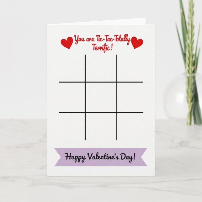 Terrific Valentine Tic Tac Toe Card Karte (Vorderseite)