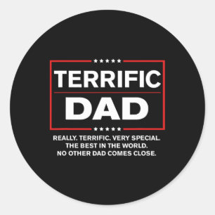 Terrific Vater - Funny Donald Trump Fathers Day Runder Aufkleber