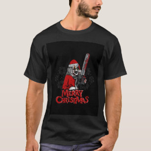 Terrifier Kettensäge Weihnachtsmann Horror Fan Art T-Shirt