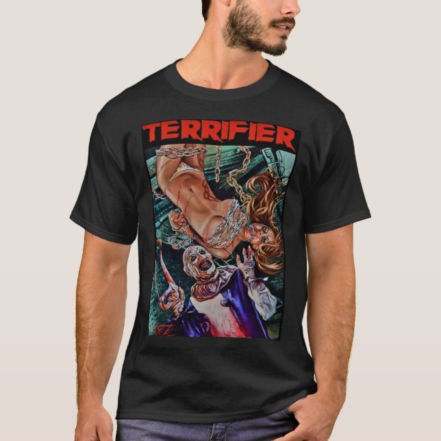 Terrifier movie horror art the clown 162 T-Shirt (Vorderseite)